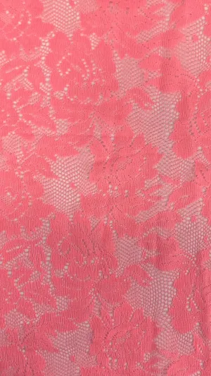 NYLON FLORAL DSN-T106048 LACE KNIT<br><h6>19-NEON PINK<br>149X-LC-T106048</h6>