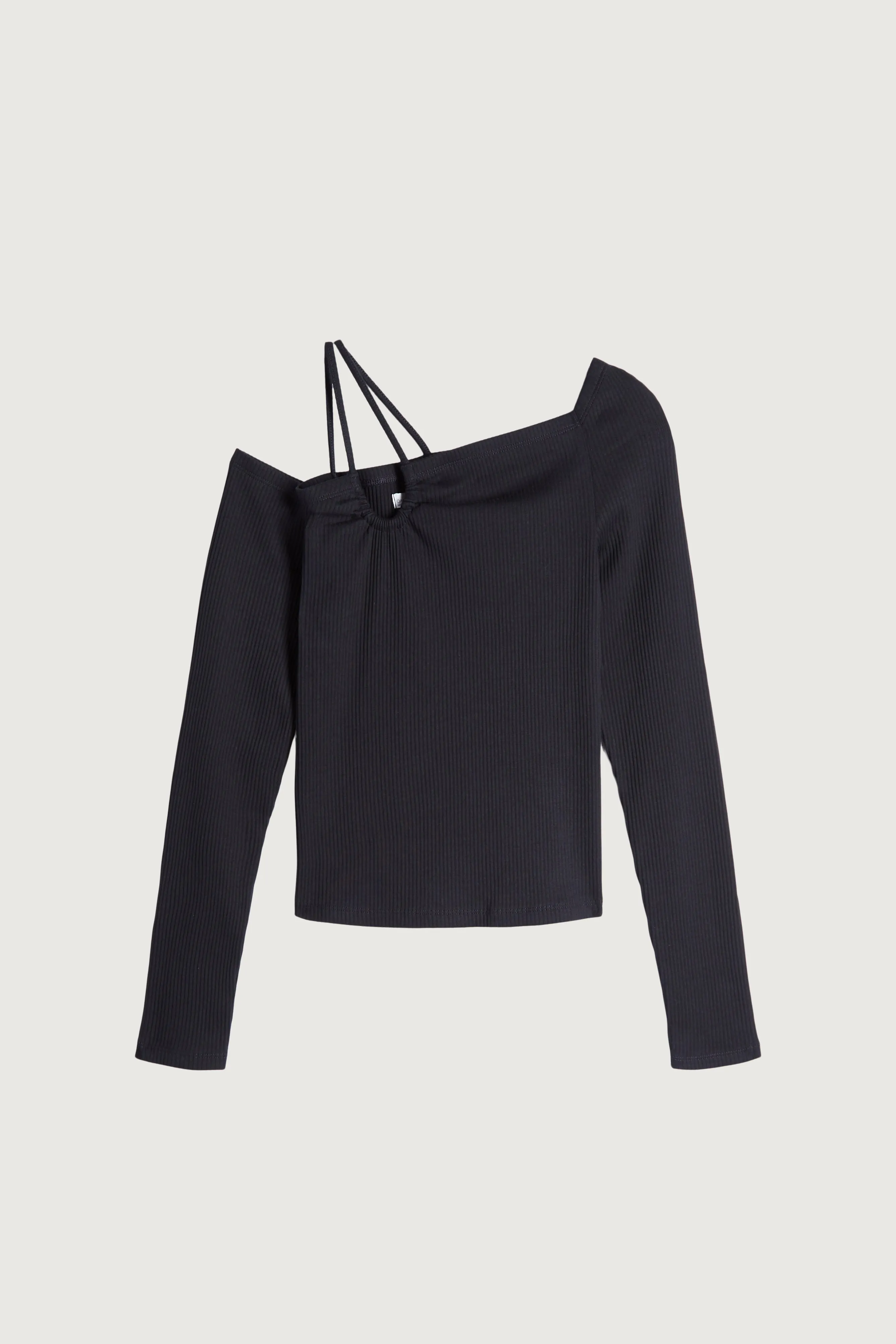 OFF SHOULDER TOP WITH STRAP DETAILS