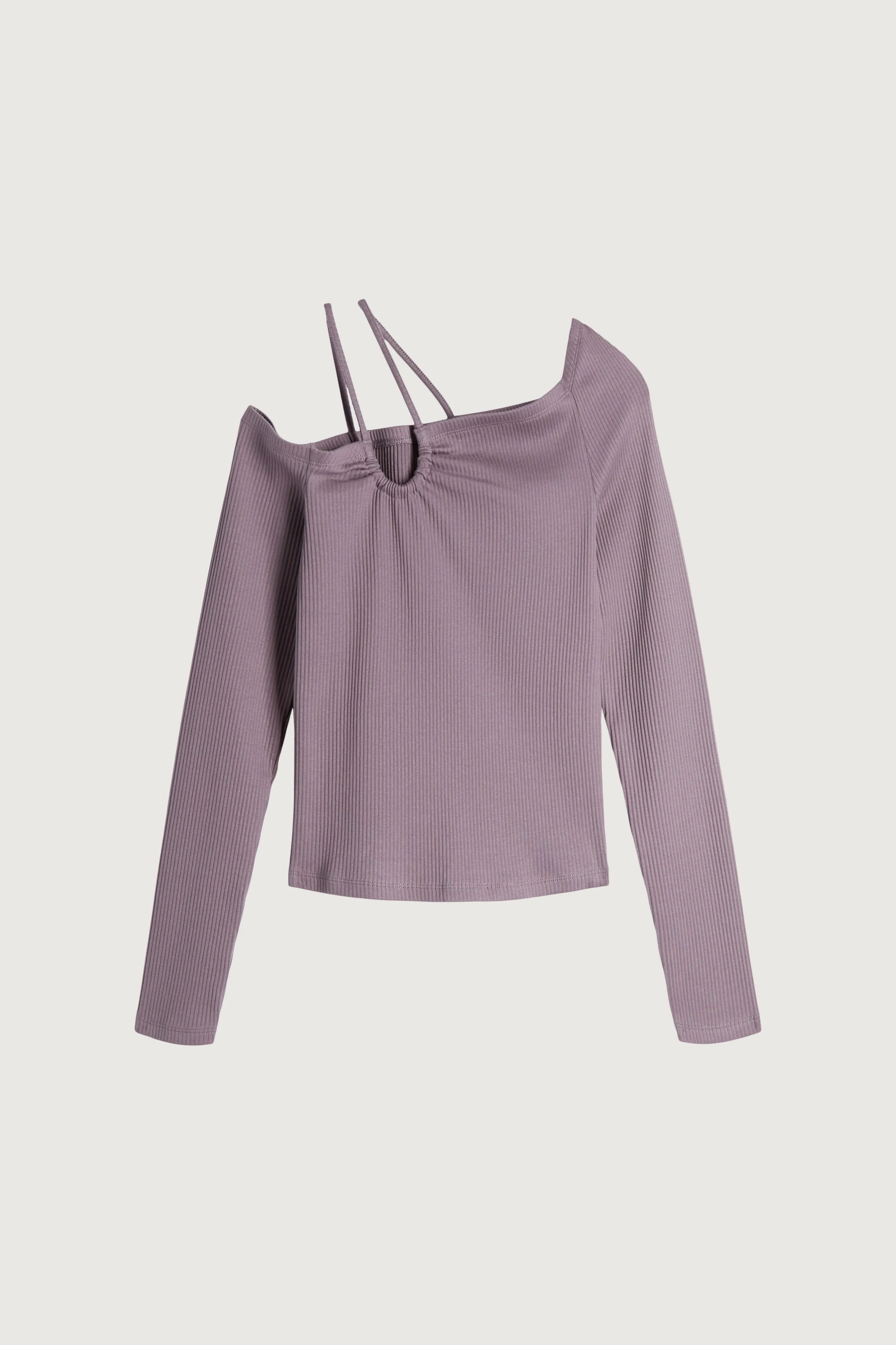 OFF SHOULDER TOP WITH STRAP DETAILS