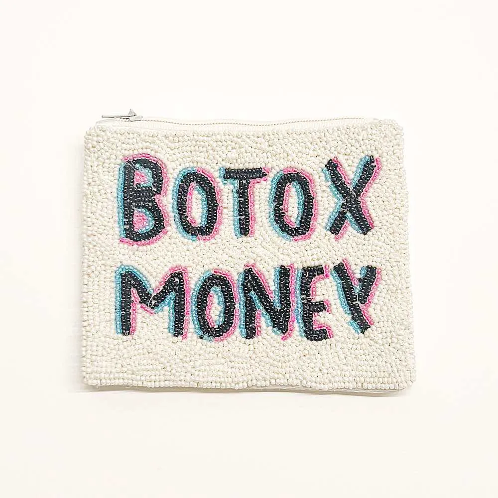 Out and About Seed Bead Coin Purse: Tiger