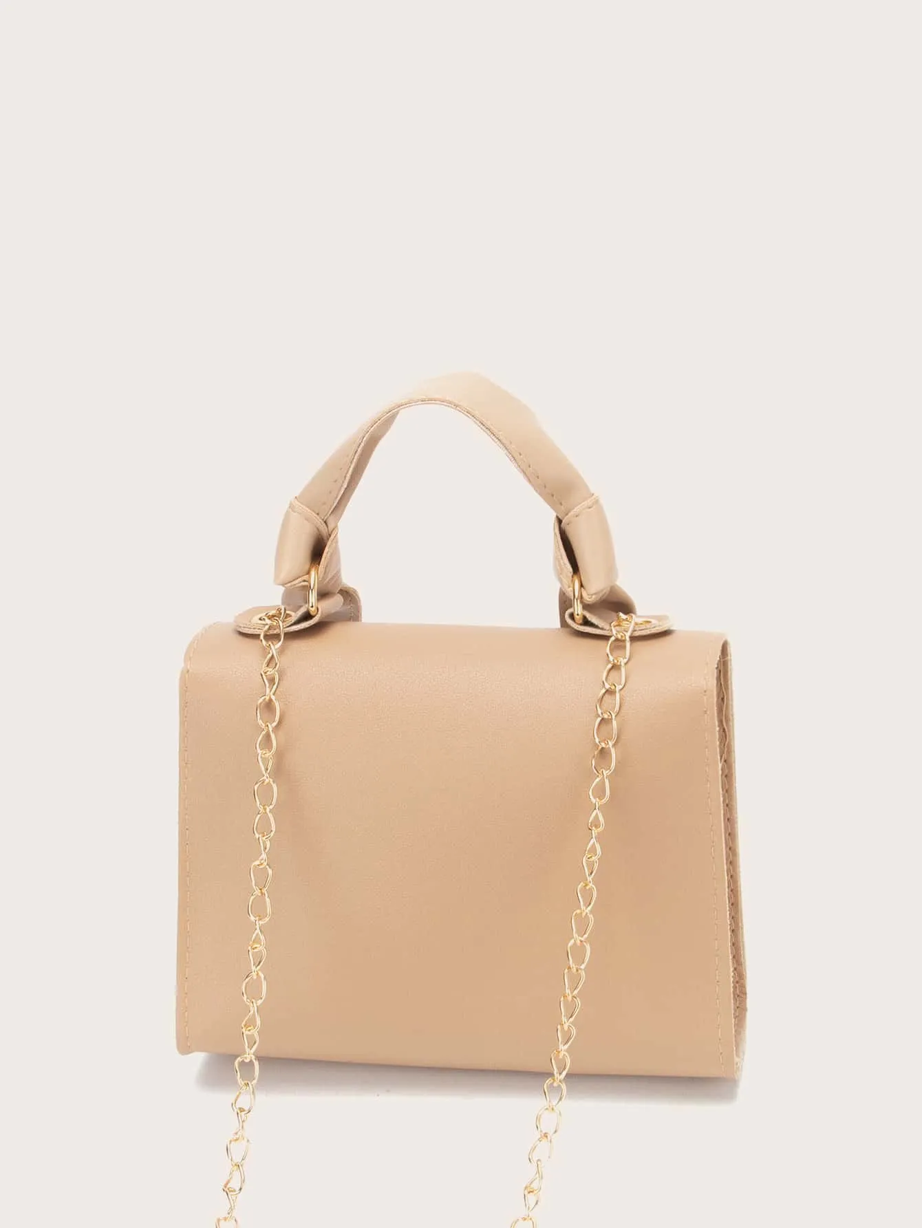 Plain Flap Chain Satchel Bag