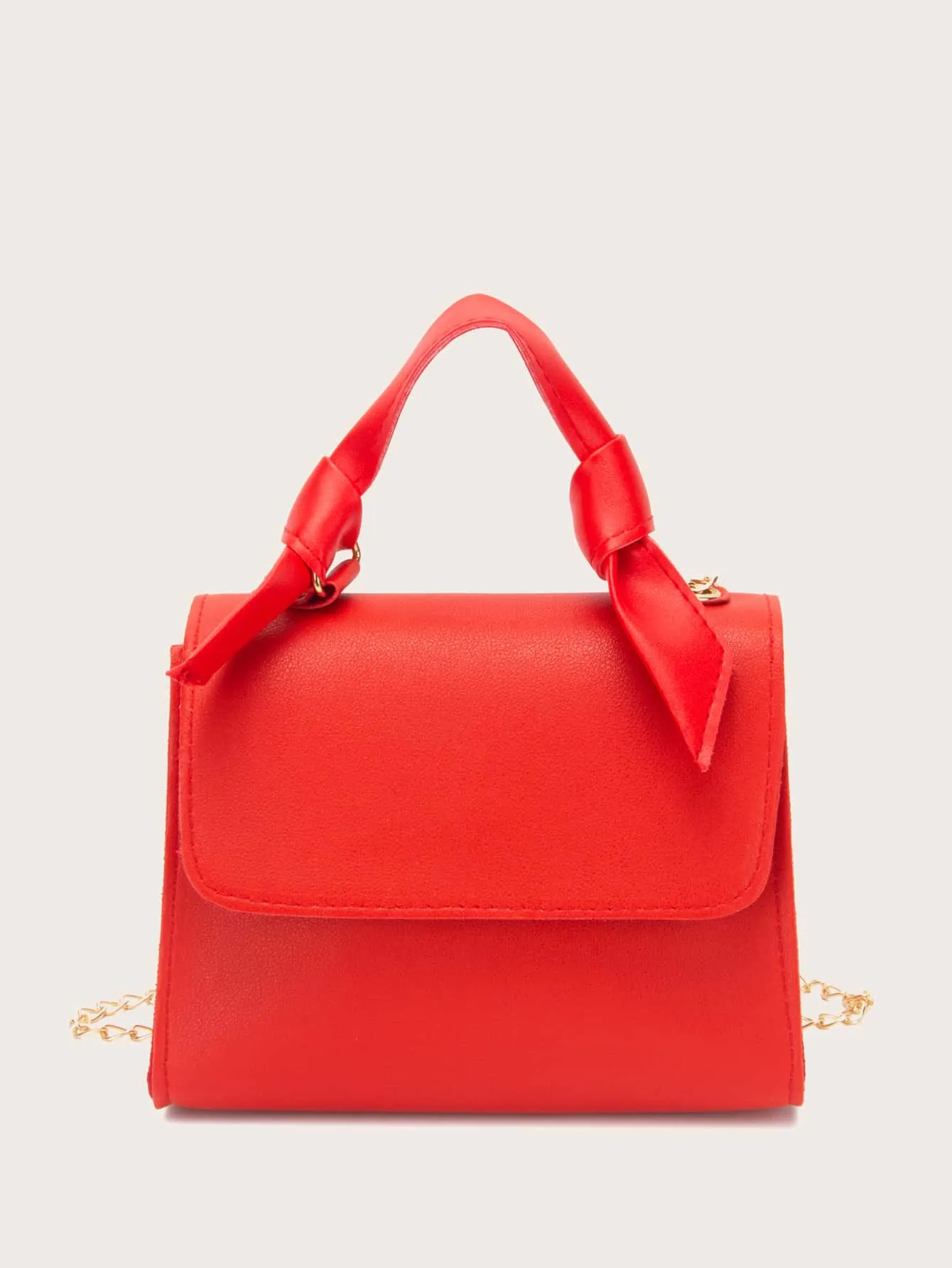 Plain Flap Chain Satchel Bag