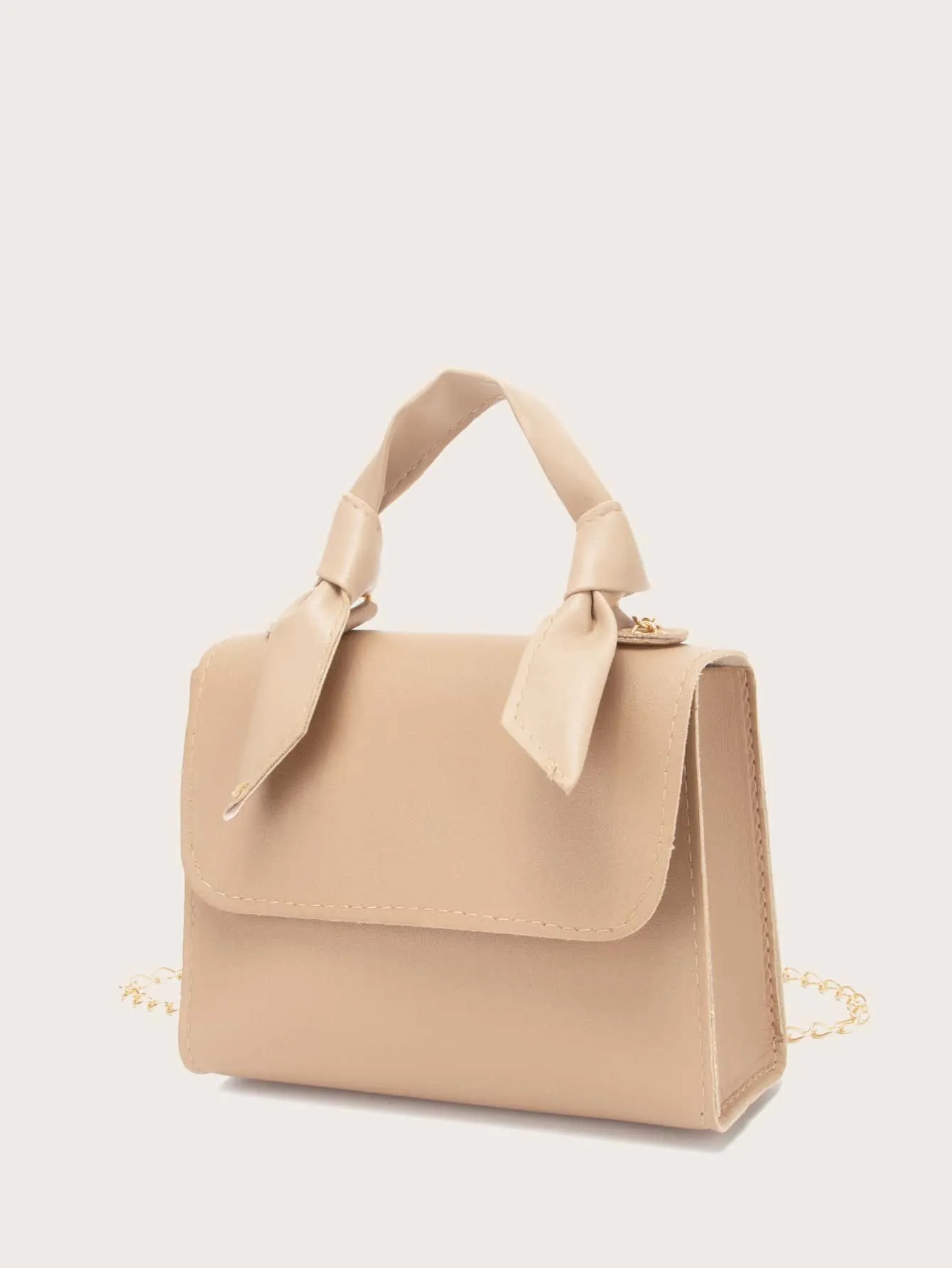 Plain Flap Chain Satchel Bag
