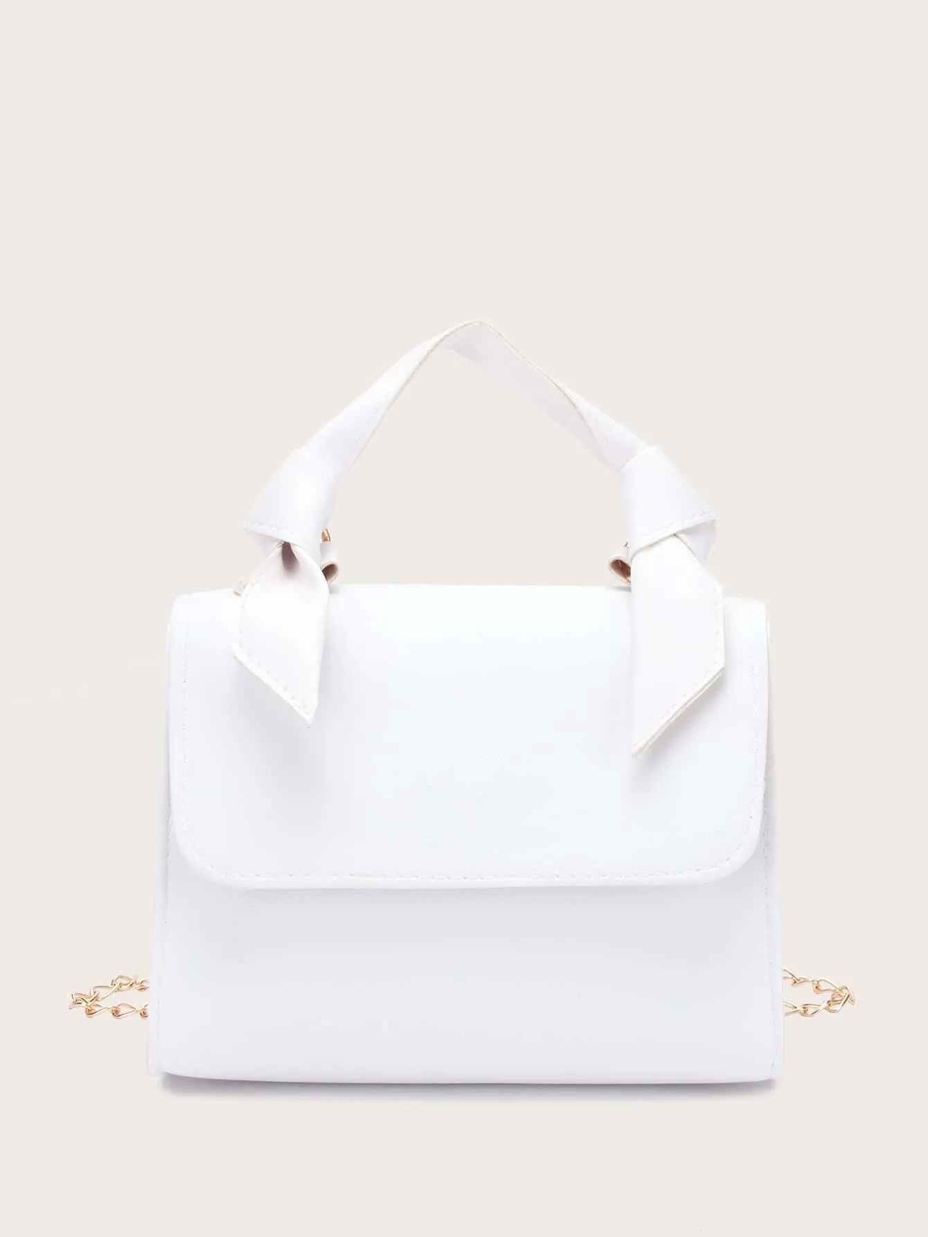 Plain Flap Chain Satchel Bag