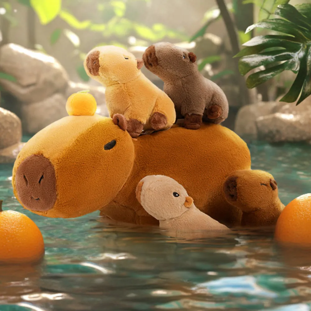 Plush Stuffed Animal Family Toy Set Mommy with Babies - 9 Themes