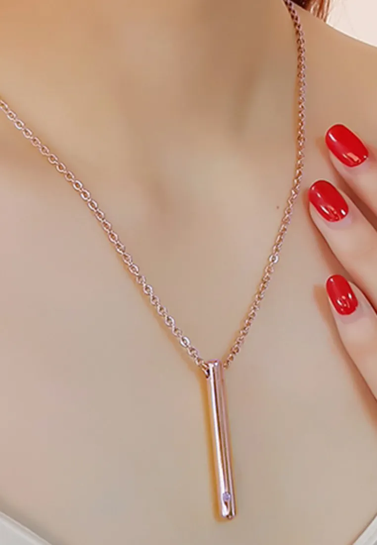 Precious Bar Pendant Necklace