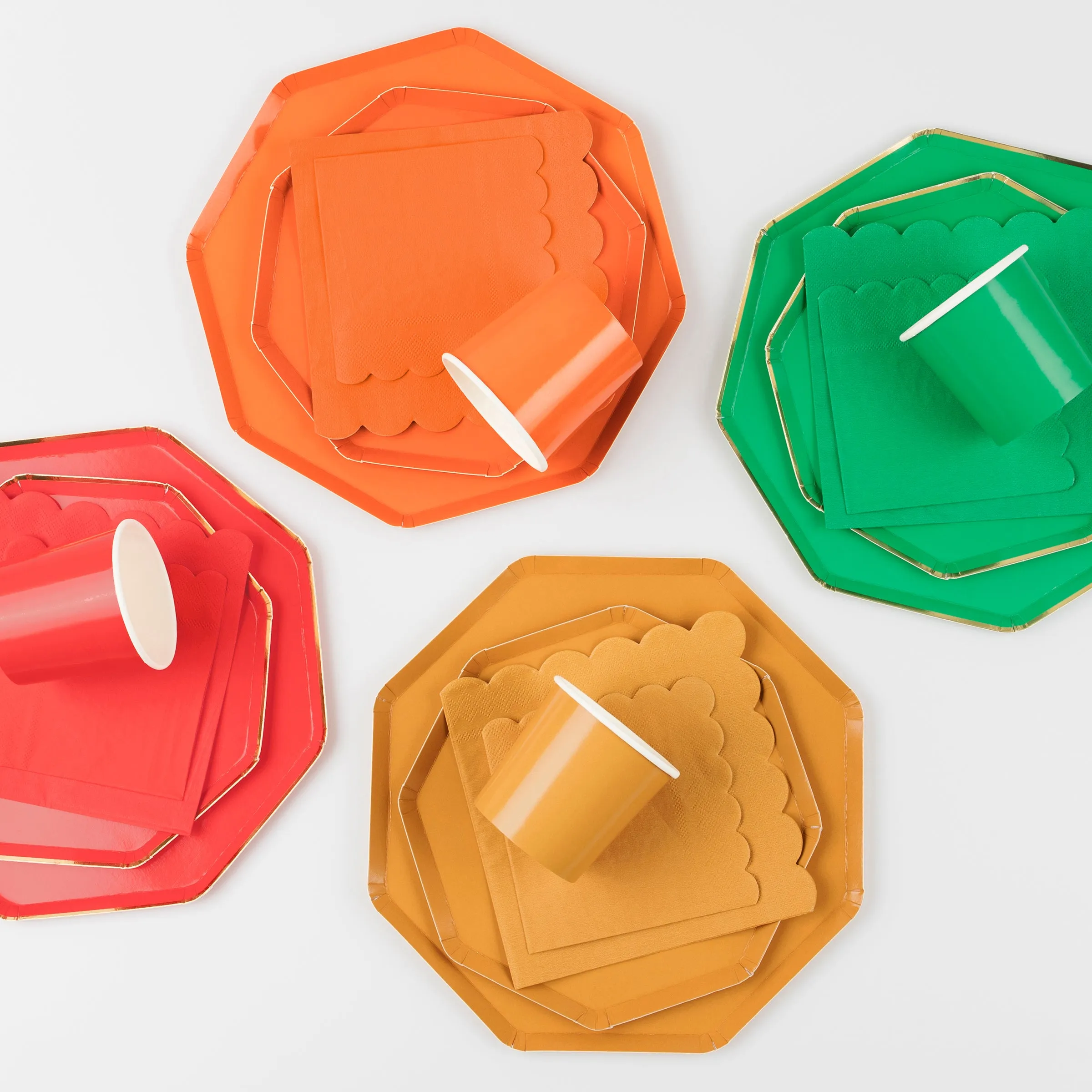 Pumpkin Orange Side Plates (x 8)