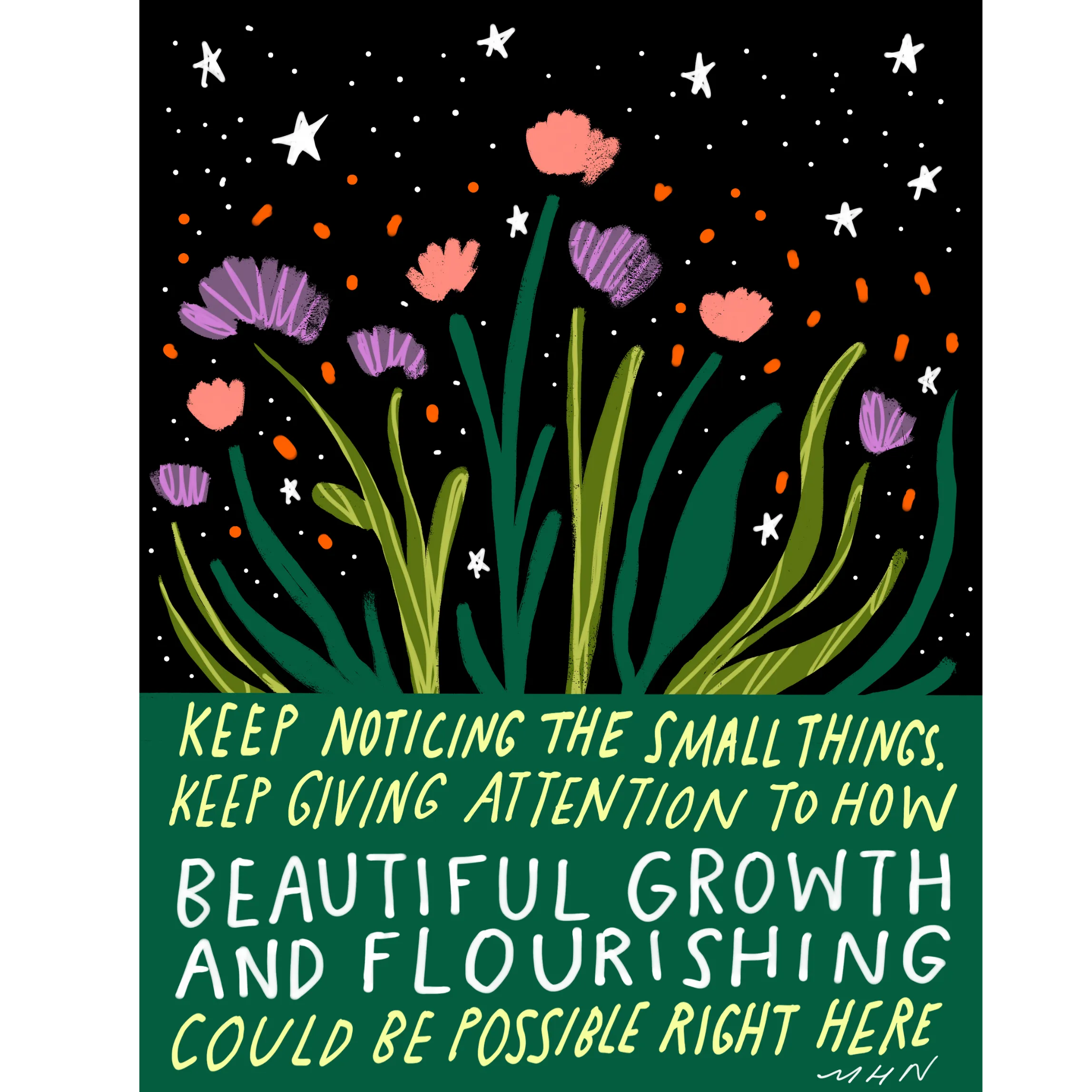 "Beautiful growth" - Sticker