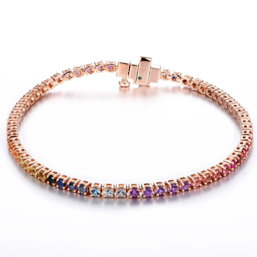 Rainbow Tennis Bracelet