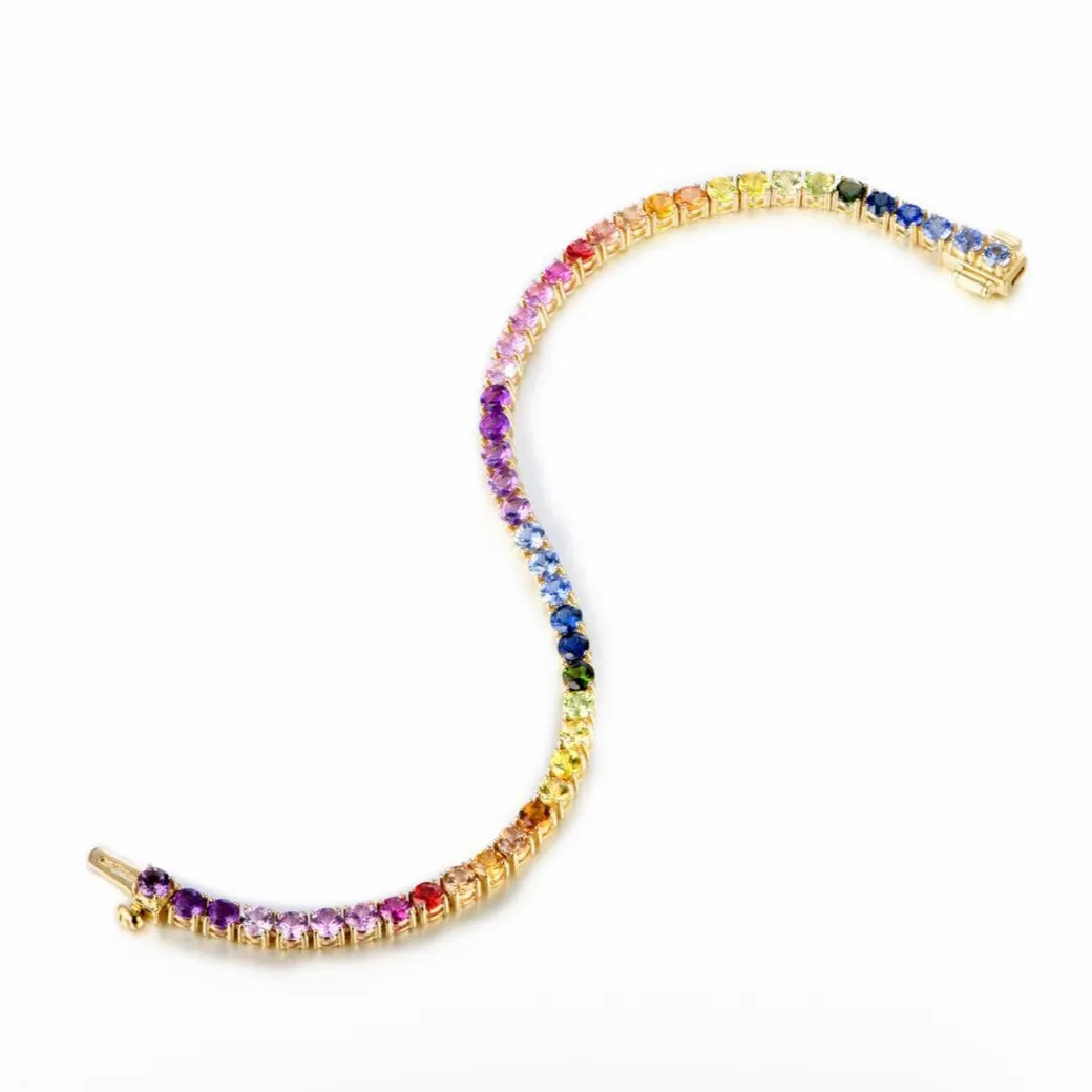 Rainbow Tennis Bracelet