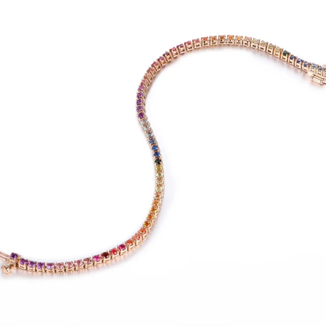 Rainbow Tennis Bracelet