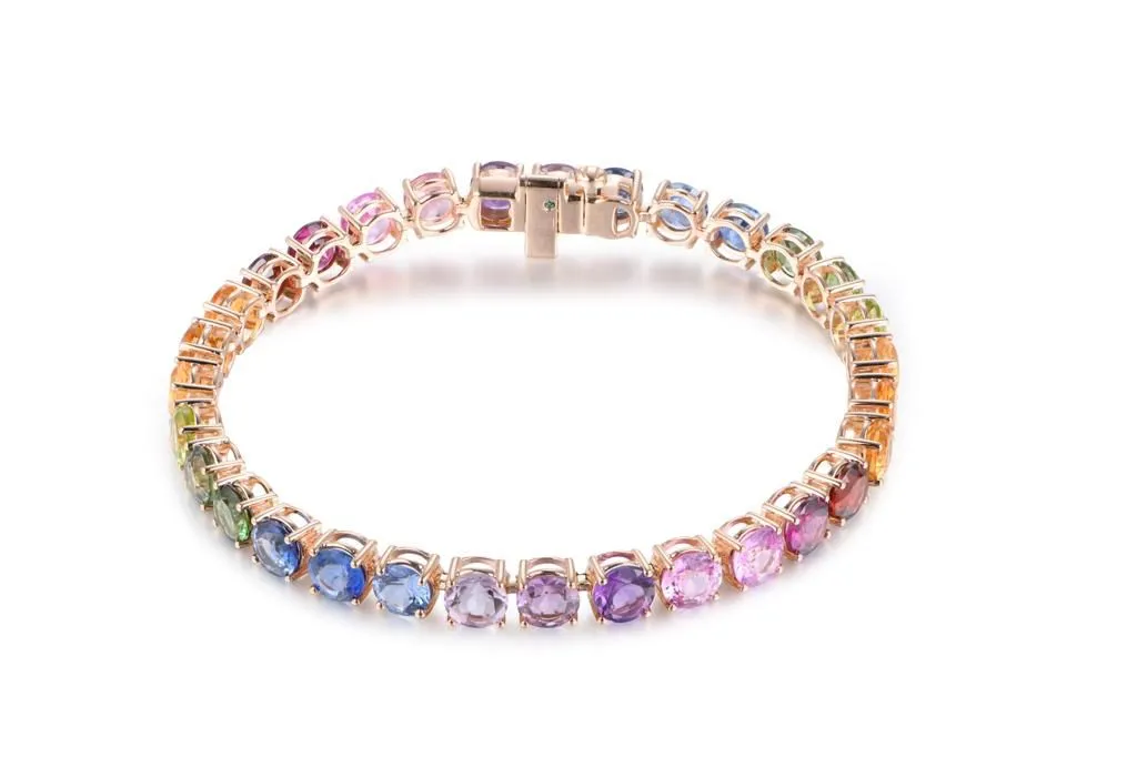 Rainbow Tennis Bracelet