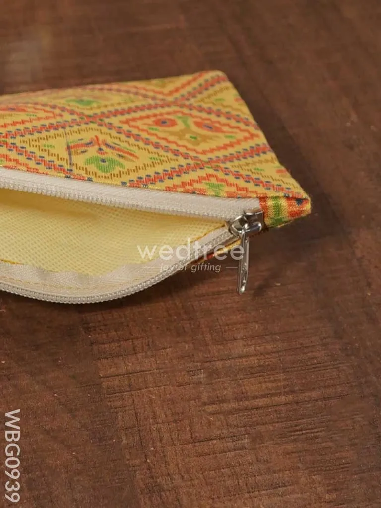 Raw Silk Printed Purse - WBG0939