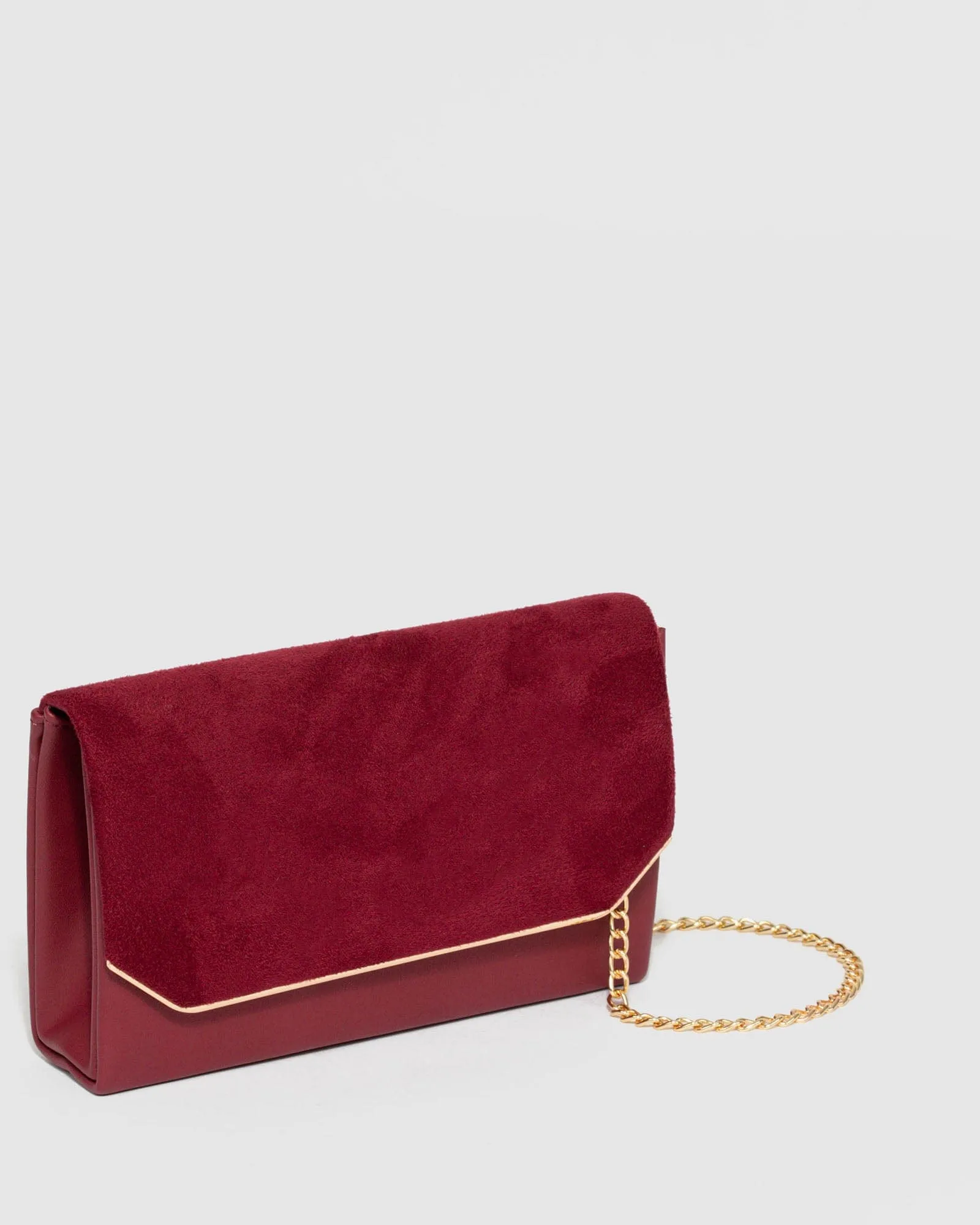 Red Penny Flap Clutch Bag