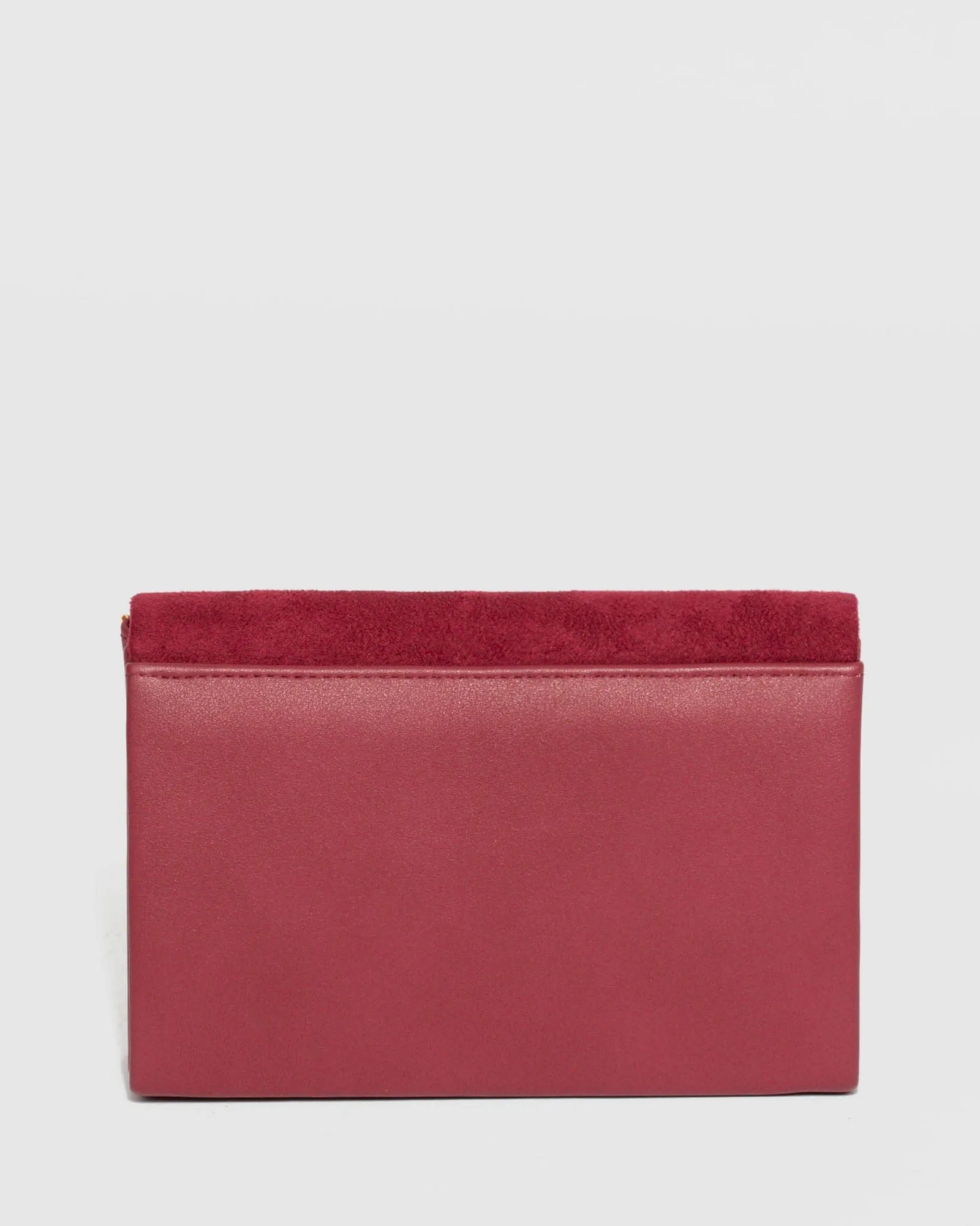 Red Penny Flap Clutch Bag