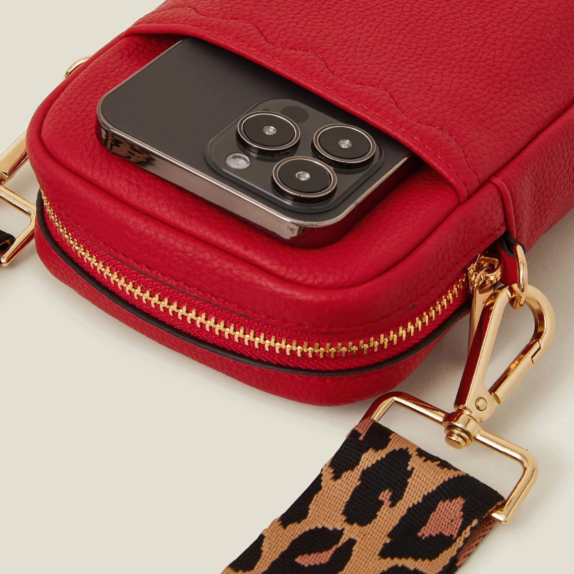 Red Slip Pocket Phone Bag