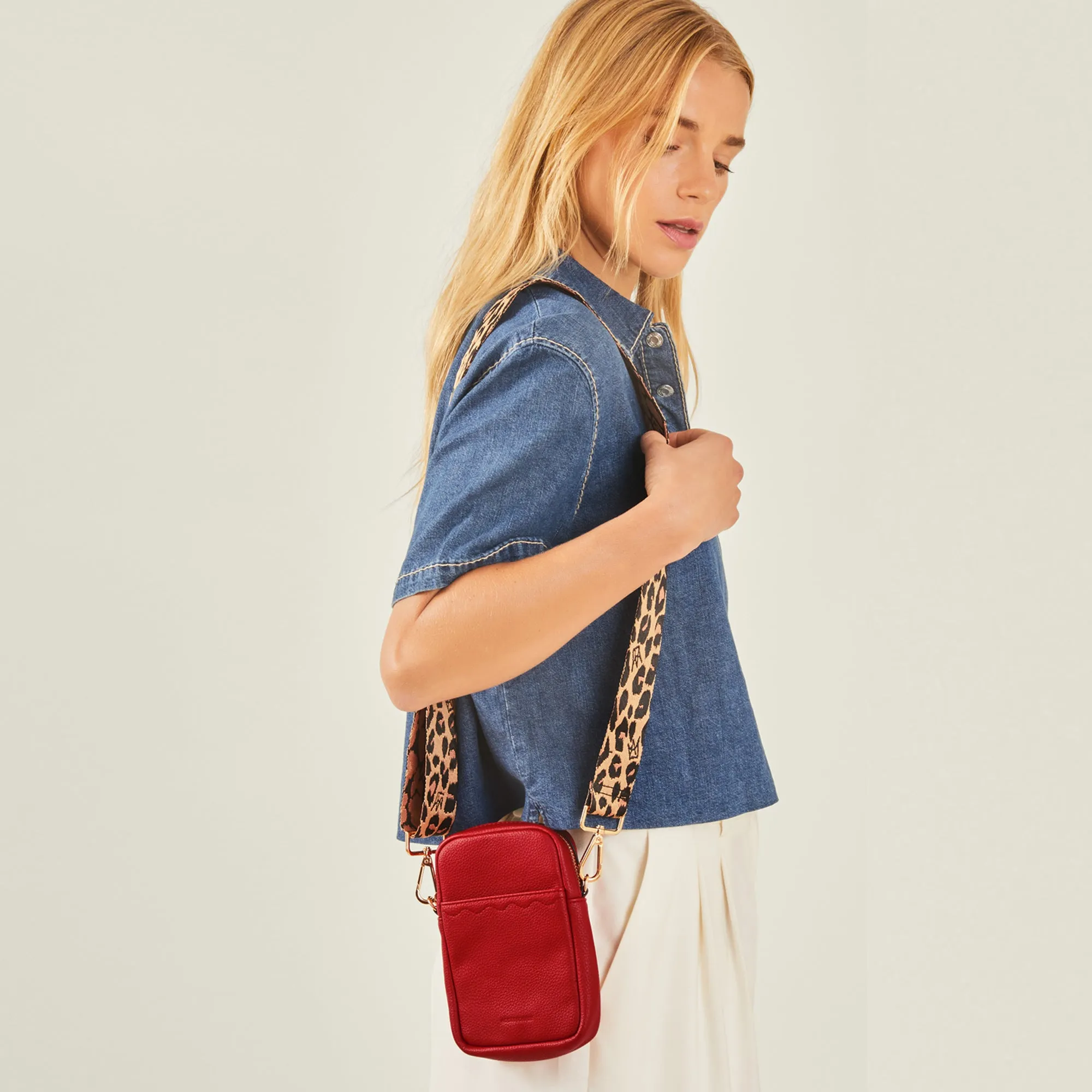Red Slip Pocket Phone Bag