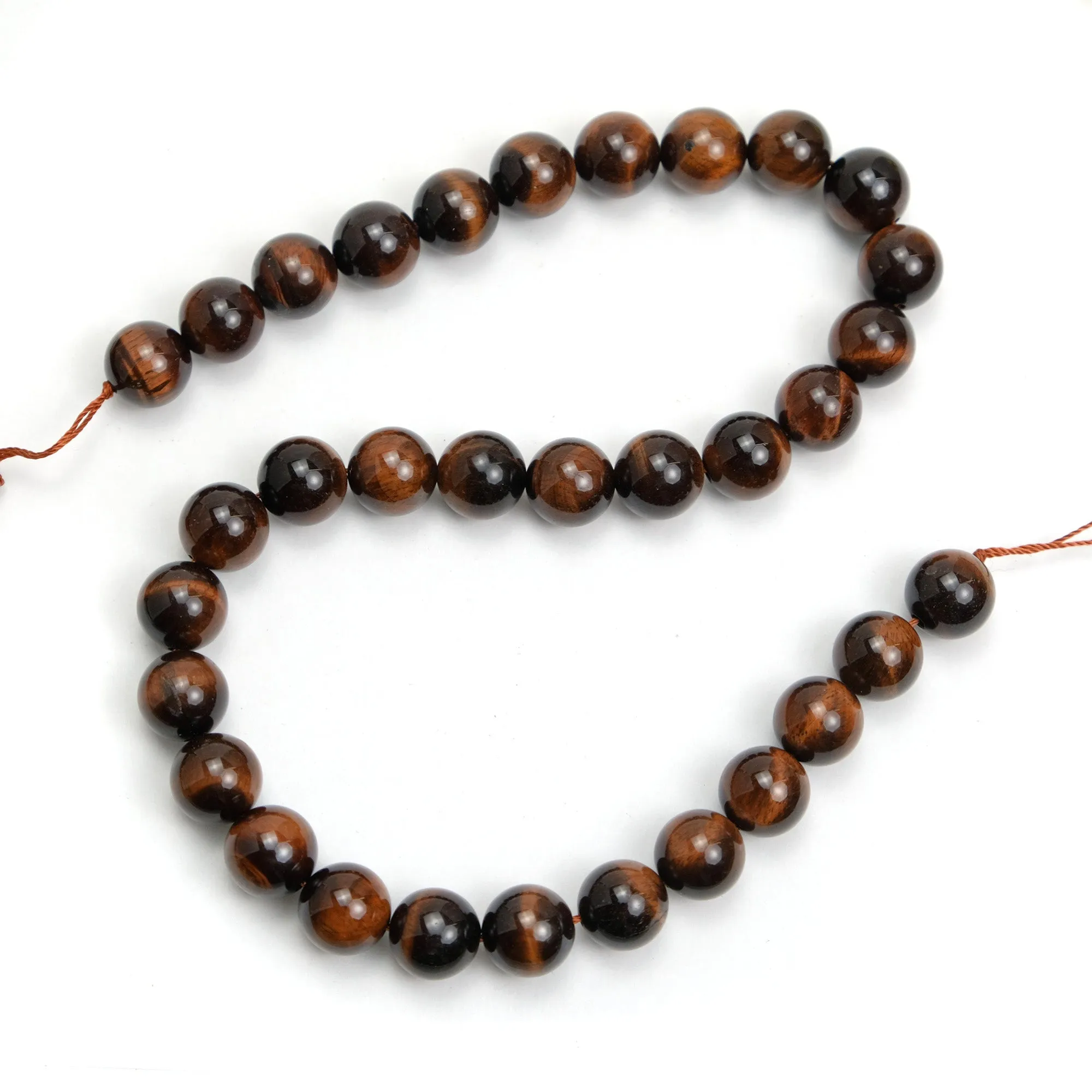 Red Tiger's Eye 12mm Smooth Rounds