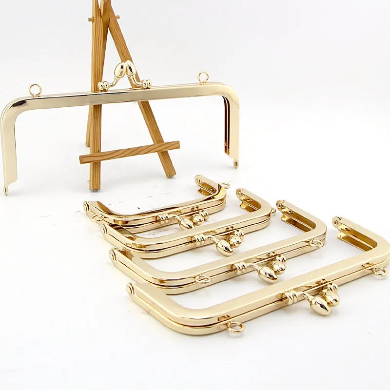 Retro L.Gold Purse Frame With Screws Various Size 10cm/12.5cm/15cm/18cm/20.5cm Pick Size