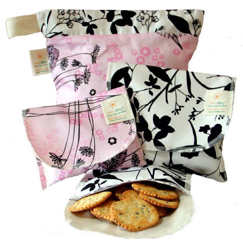 Reusable Lunch Bag: Fields of Pink