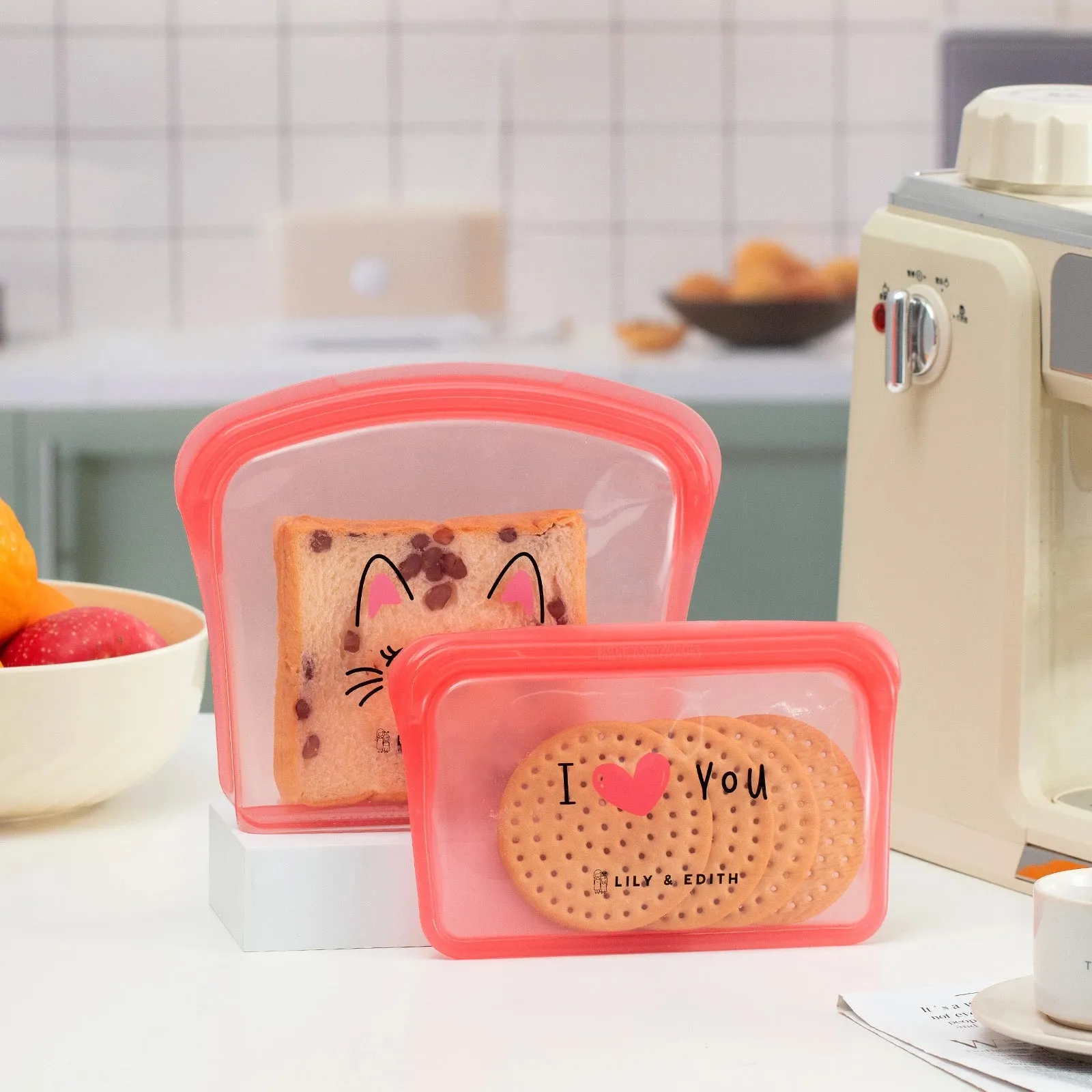 Reusable Silicone Bag On the Go 2-Pack | Monster