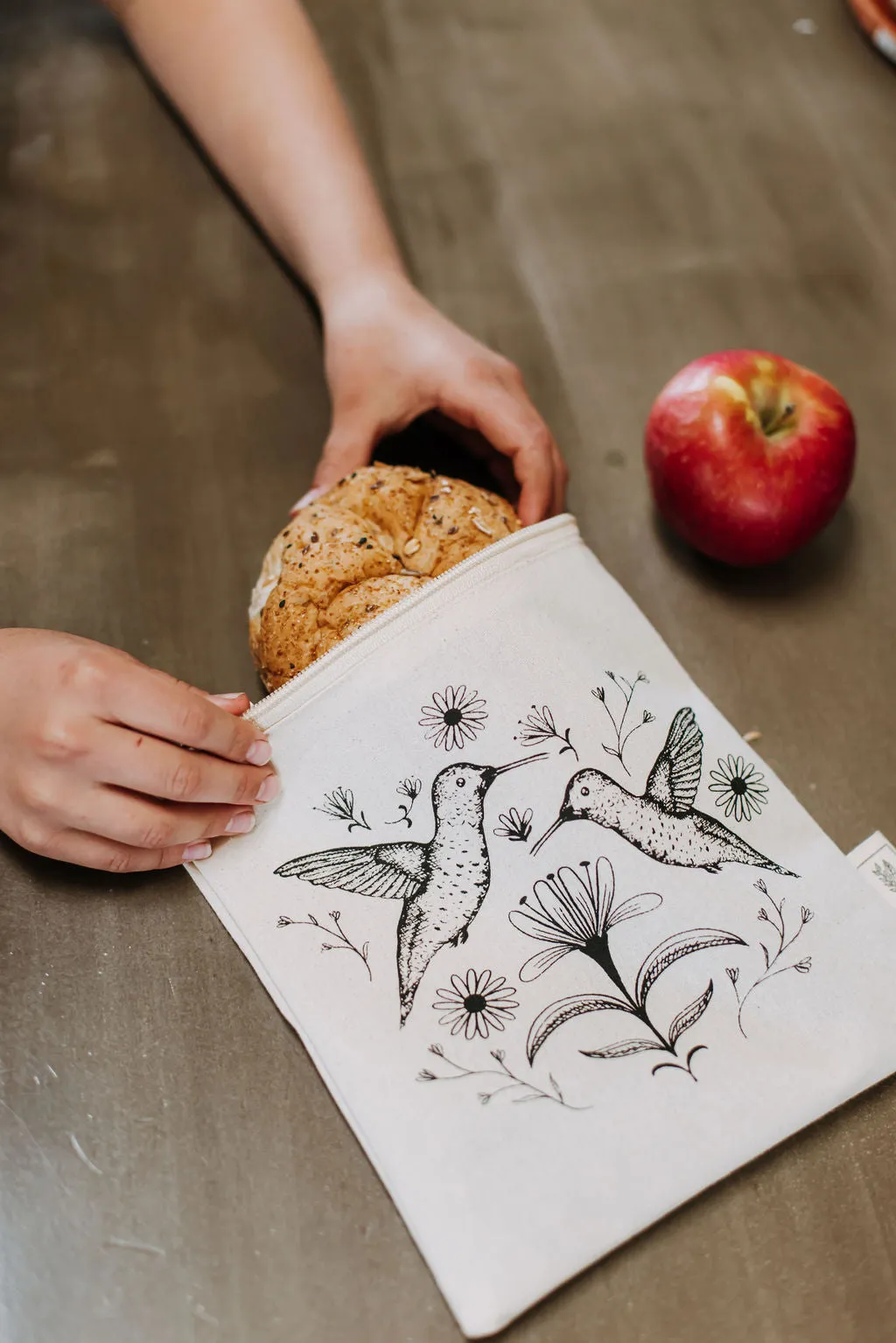 Reusable Snack bag Hummingbirds