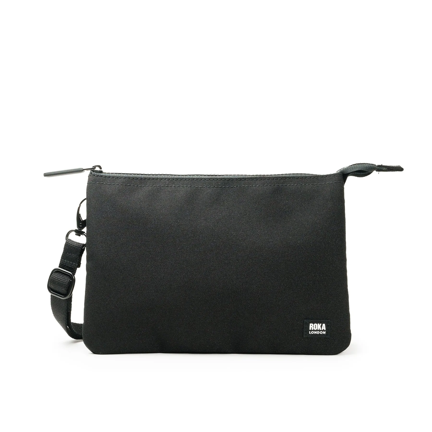 Roka All Black Carnaby Crossbody XL Recycled Canvas