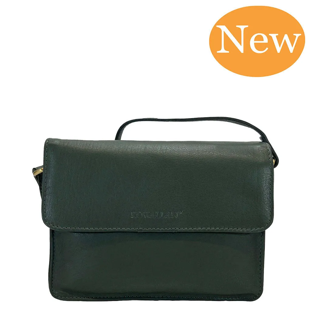 Rowallan Leather Mini Shoulder Bag - Style: 31-279408 Green