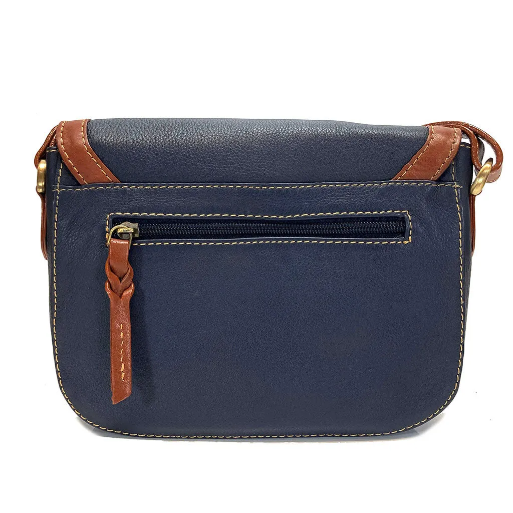 Rowallan Leather Shoulder Bag - Style: 31-9286 Prelude Navy