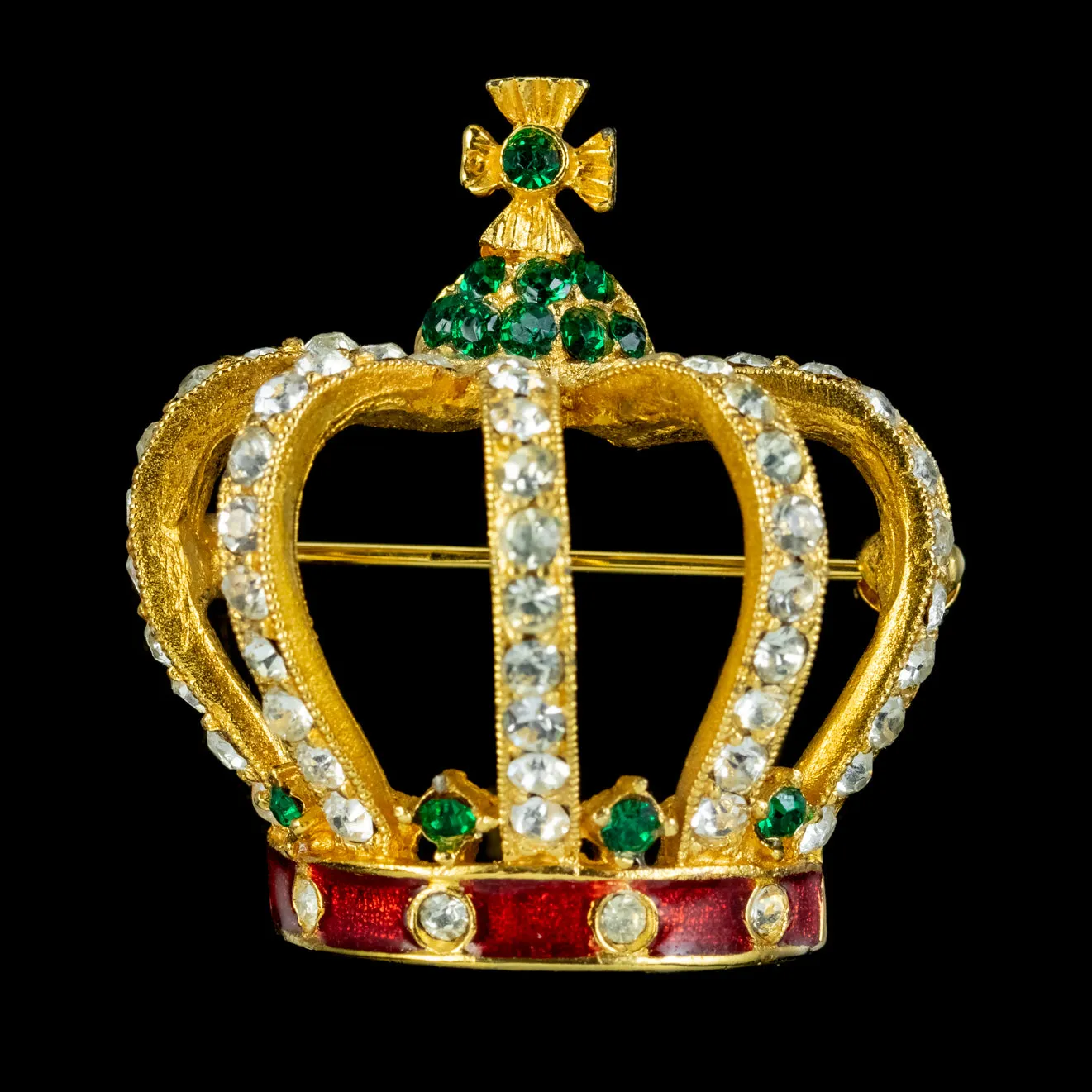 Royal Crown Brooch 40th Coronation Anniversary Sardi Dated 1993