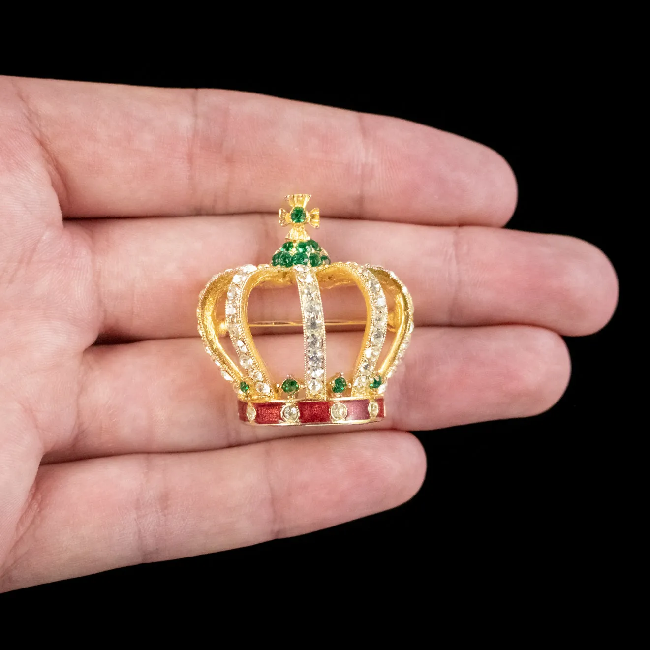 Royal Crown Brooch 40th Coronation Anniversary Sardi Dated 1993