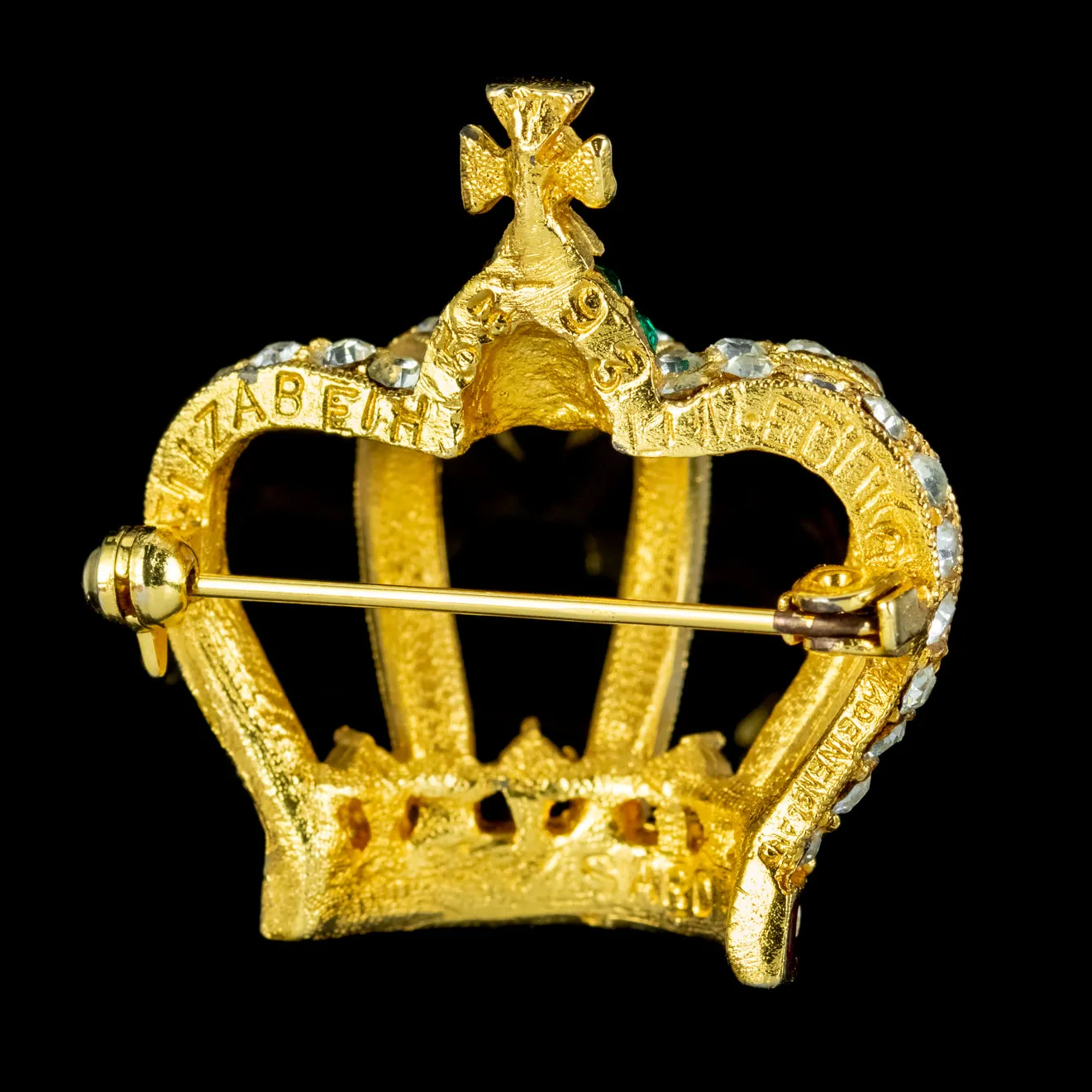 Royal Crown Brooch 40th Coronation Anniversary Sardi Dated 1993