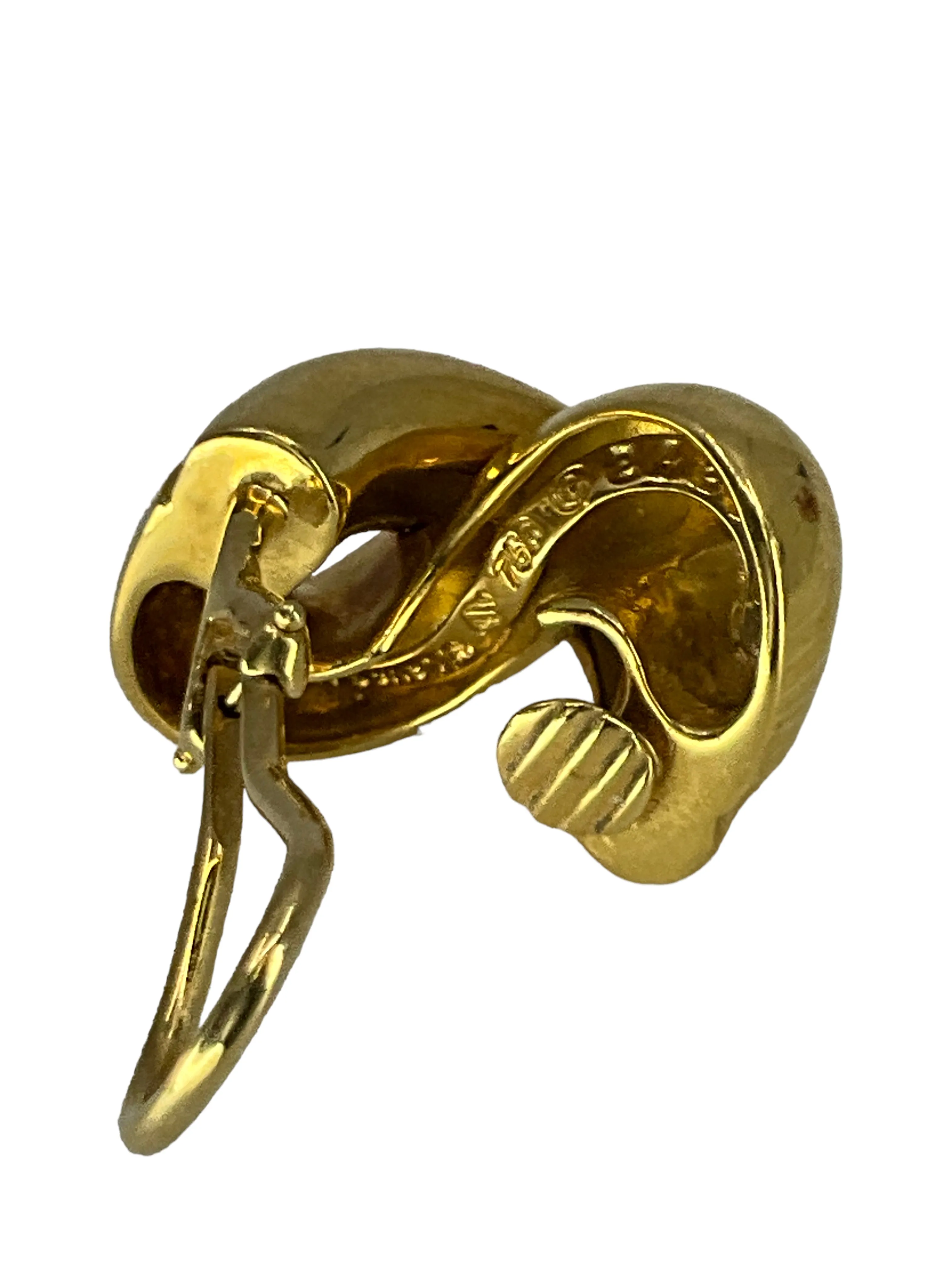 Seaman Schepps 18k Gold Crossover X Earrings