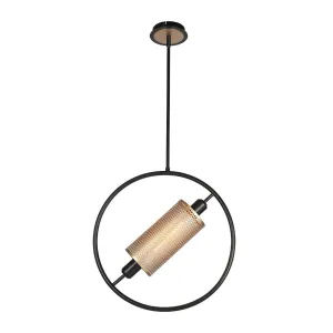 Seamore 19 in. Pendant Light Black Finish