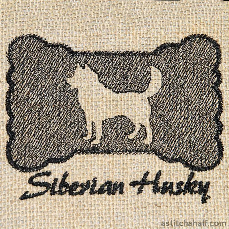 Siberian Husky Dog Silhouette