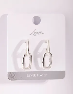 Silver Plated Chain Link Earrings