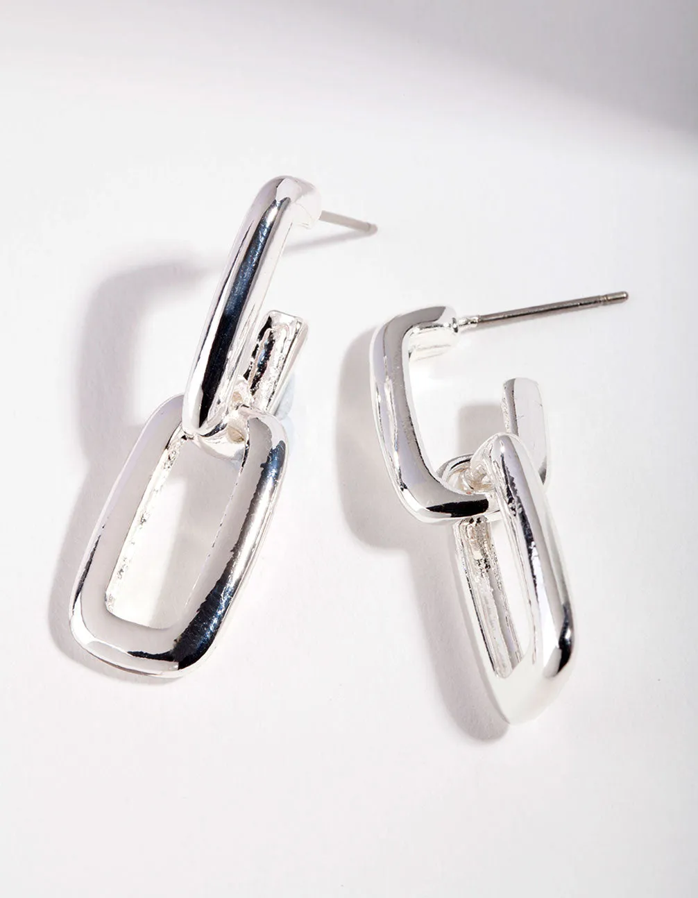 Silver Plated Chain Link Earrings