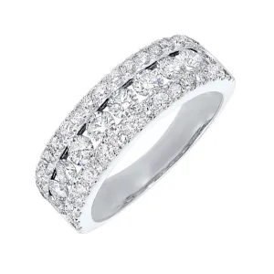 Silver (SLV 995) Cubic Zirconia Band - 1 1/2 ctw