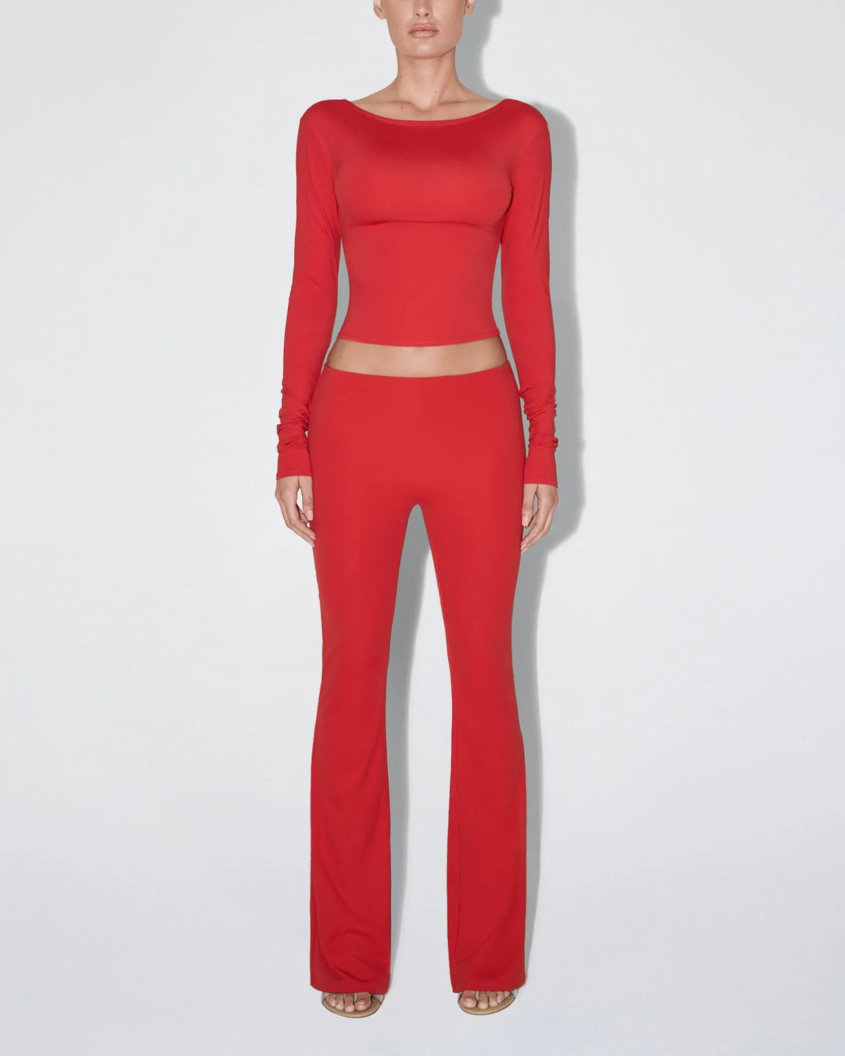Smooth Stretch Low Rise Pant | Cherry