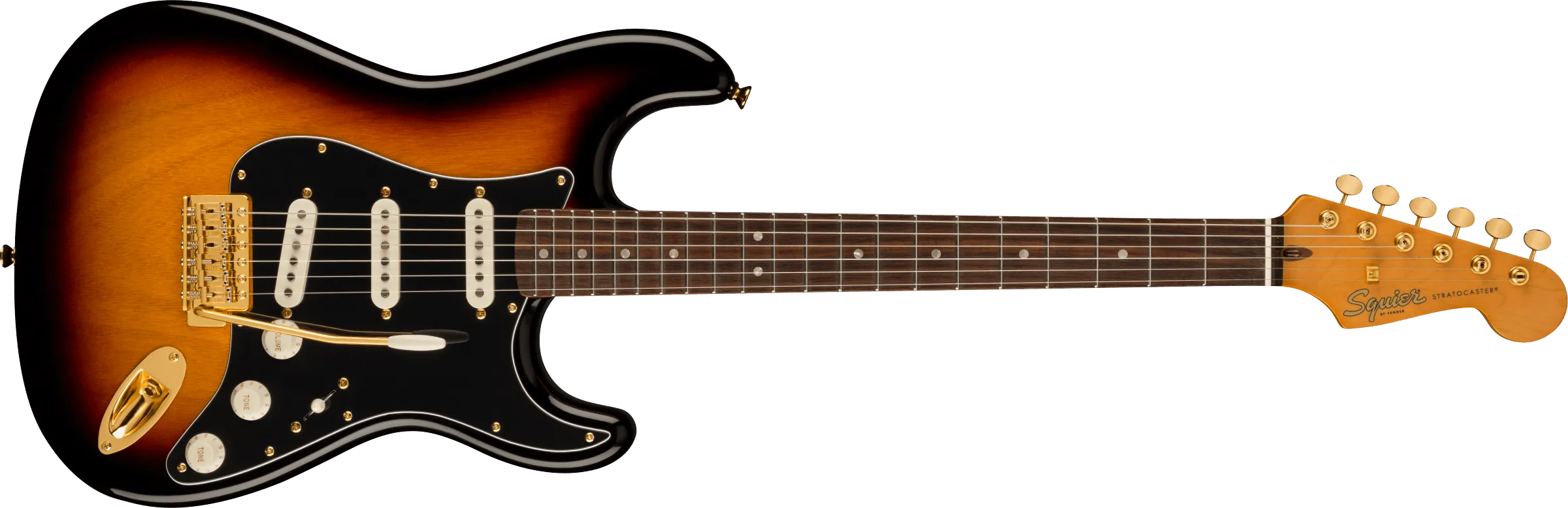 Squier FSR Classic Vibe '60s Stratocaster, Laurel Fingerboard, Black Pickguard, Gold Hardware, 3-Color Sunburst