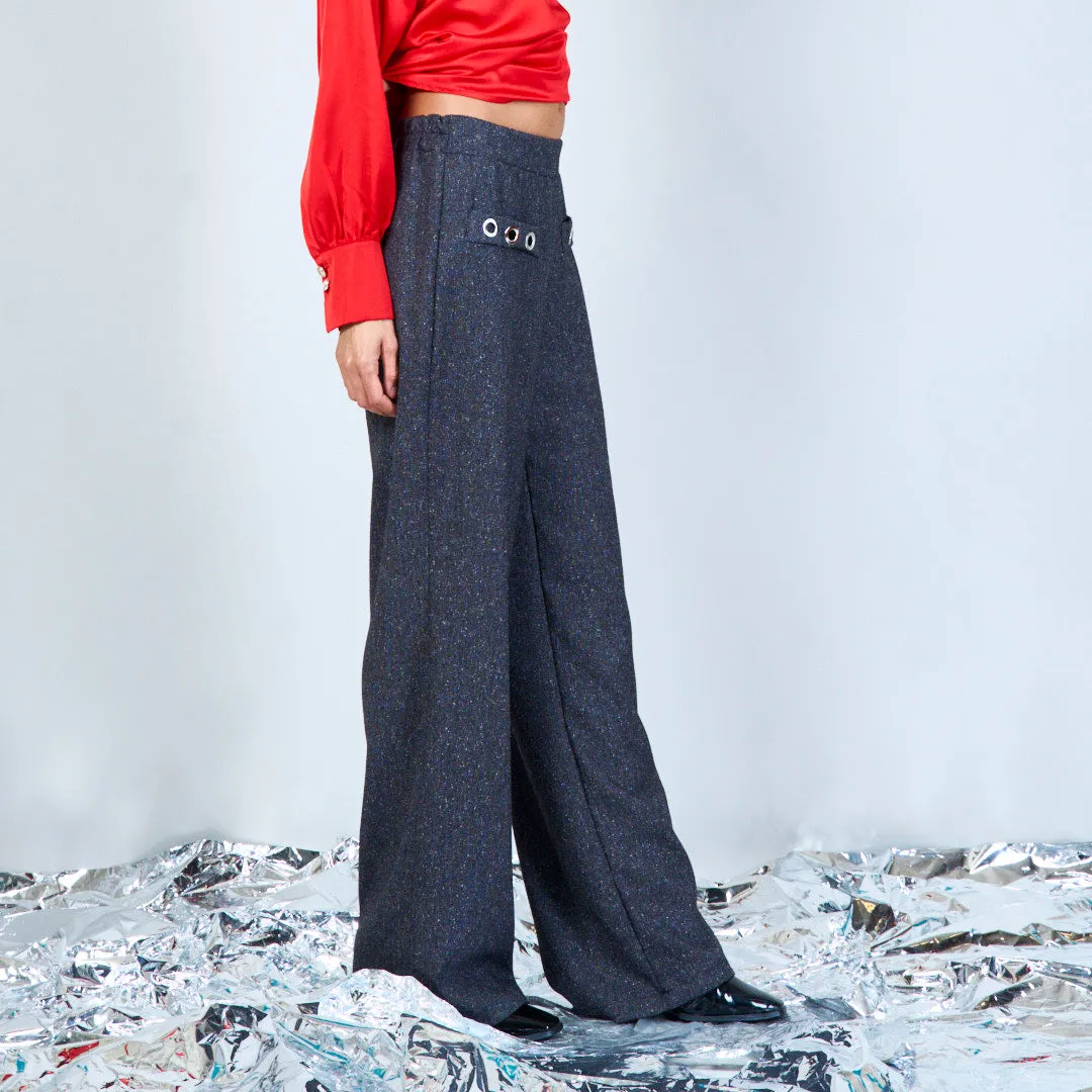 Tailored pants with eyelet details wholesale