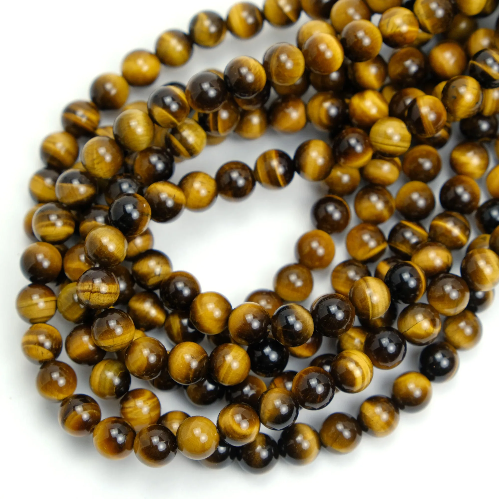 Tiger's Eye 10mm Smooth Rounds
