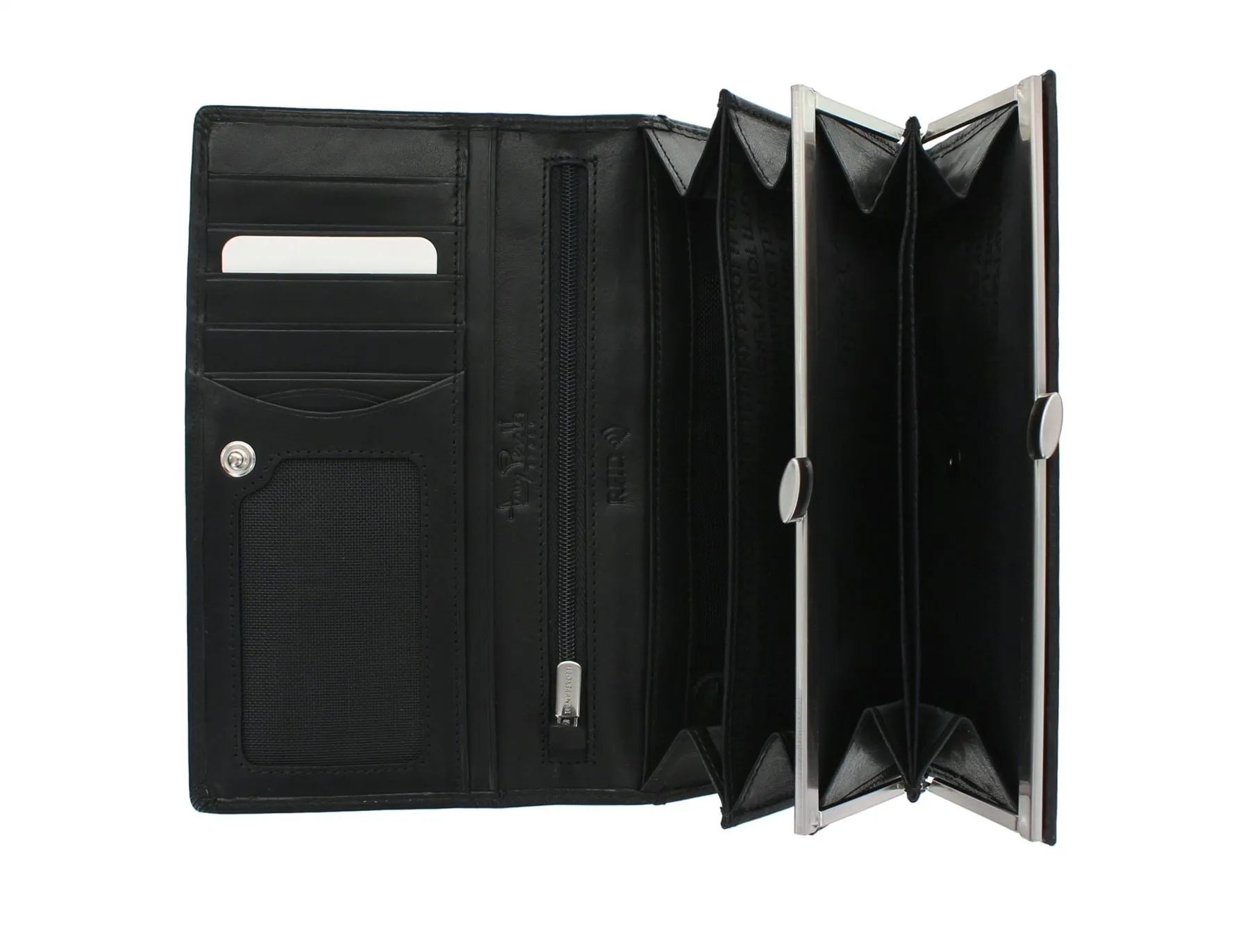 Tony Perotti Full Grain Leather Matinee Purse With Frame - RFID Protected 1010_1