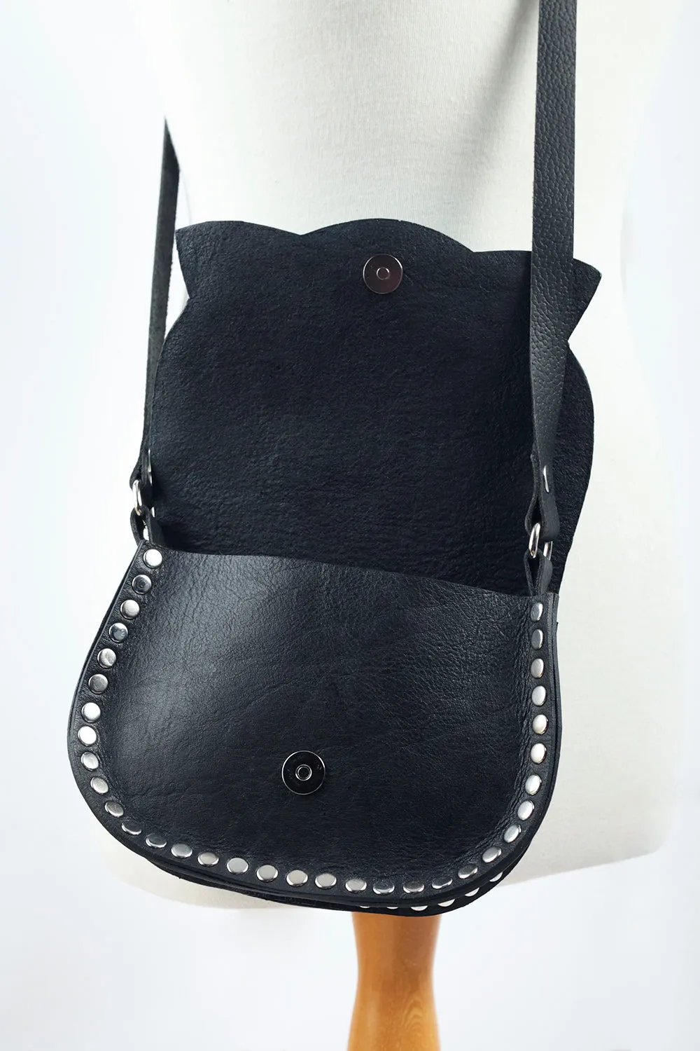 Trinity Knot on flap cross body bag