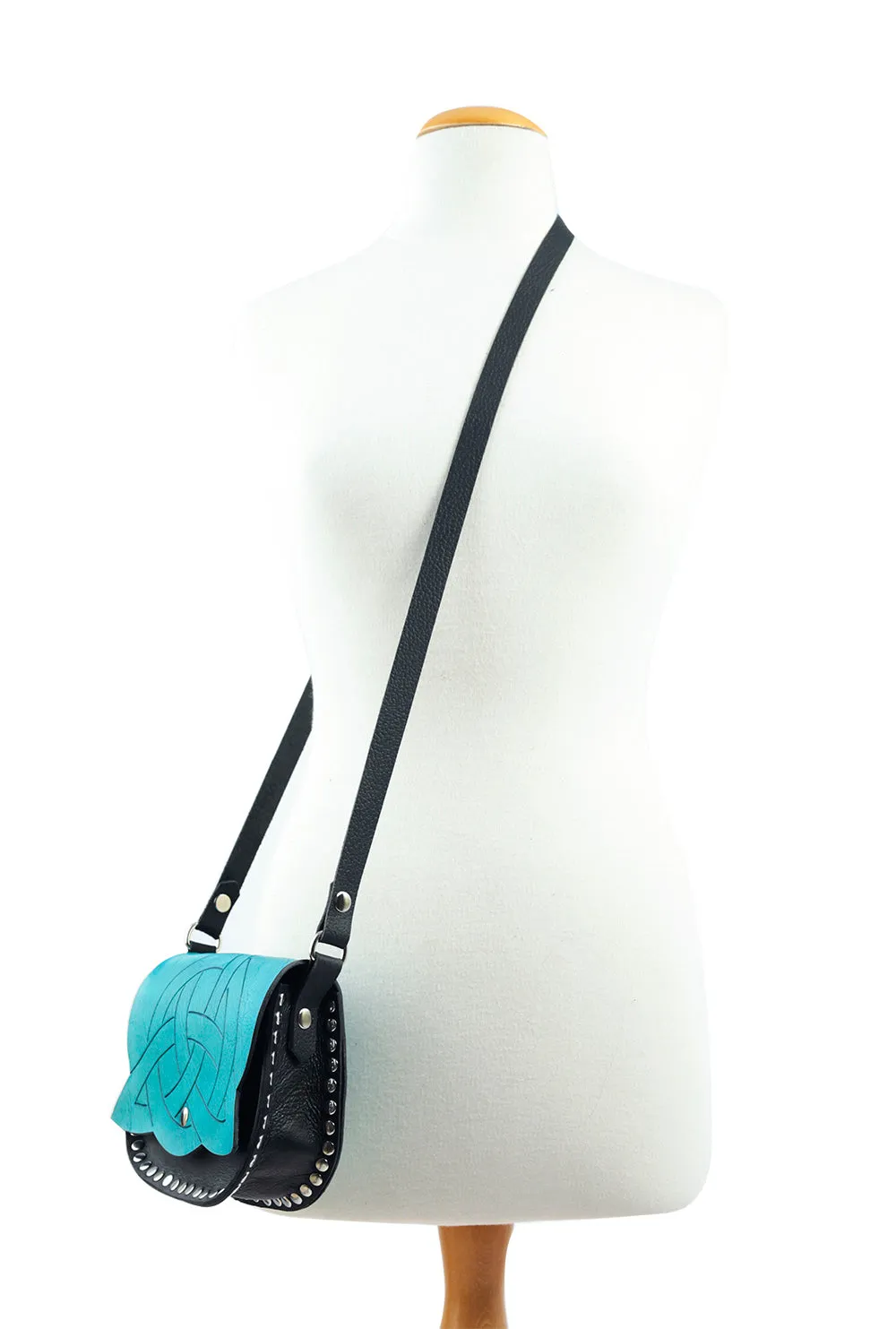 Trinity Knot on flap cross body bag