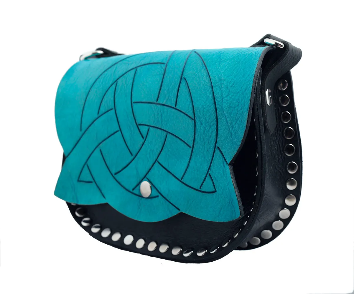 Trinity Knot on flap cross body bag