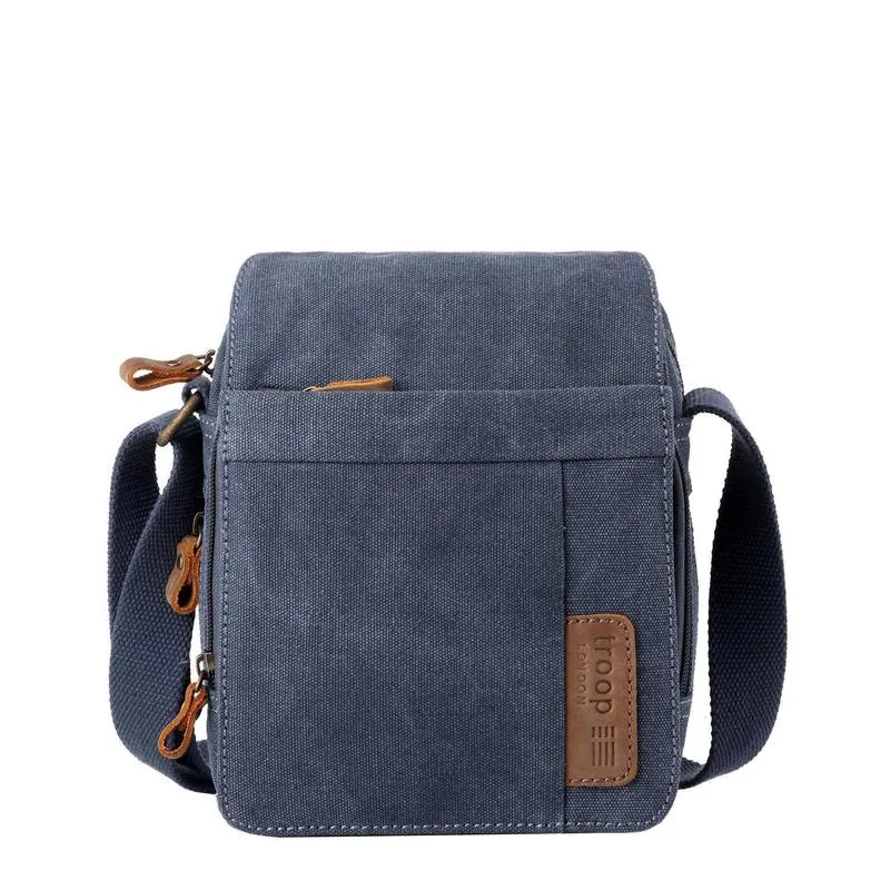 Troop London TRP0220 Classic Across Body Bag in Blue