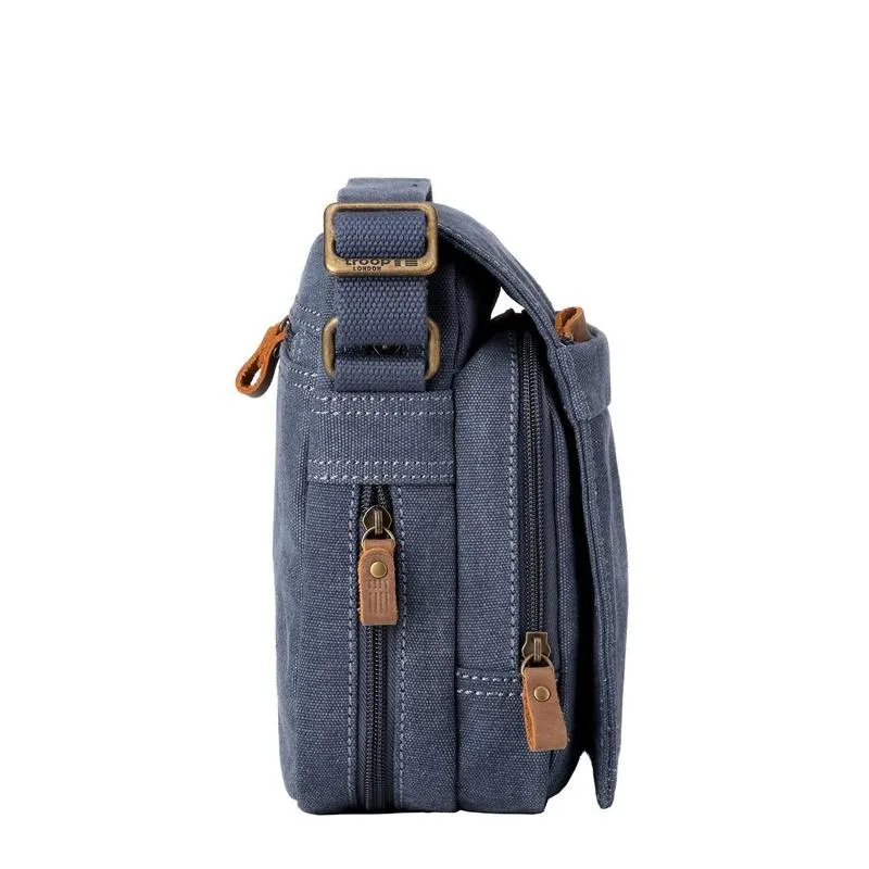Troop London TRP0220 Classic Across Body Bag in Blue