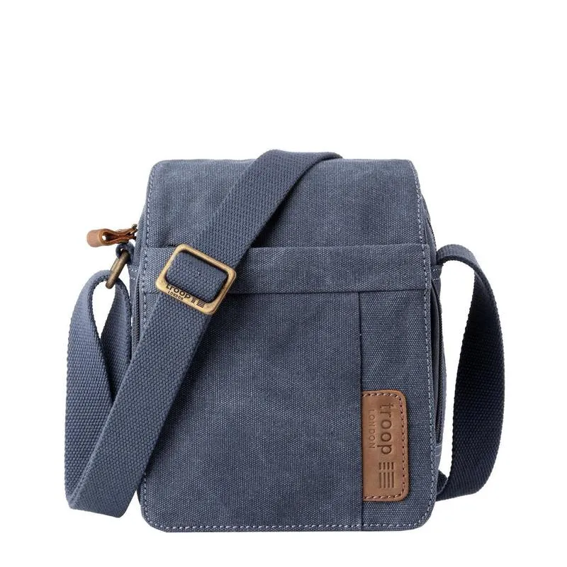 Troop London TRP0220 Classic Across Body Bag in Blue