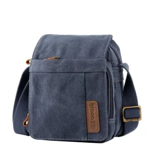 Troop London TRP0220 Classic Across Body Bag in Blue